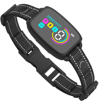 Rechargeable Smart Anti-Barking Dog Collar, Waterproof with HD Display